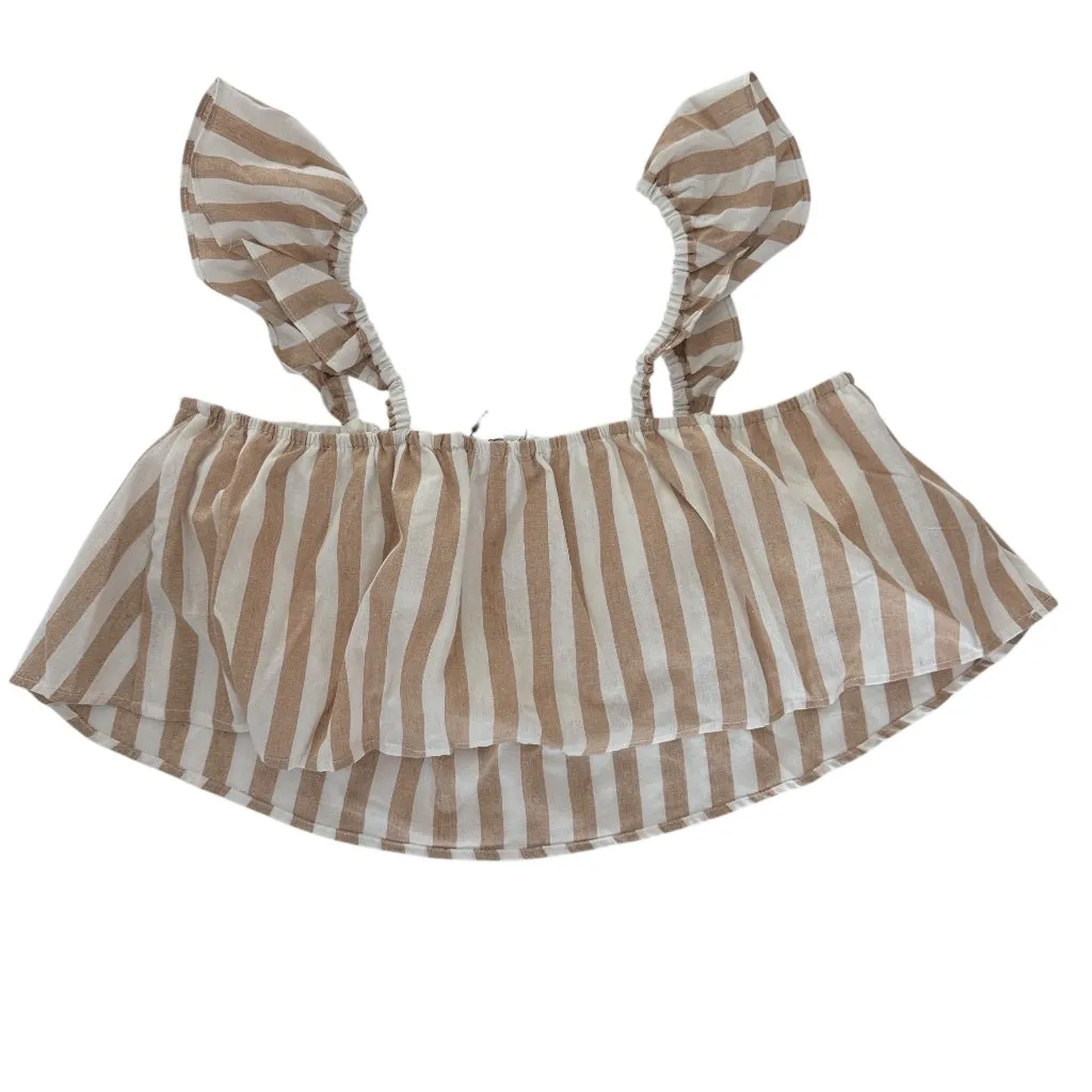 ENGLISH FACTORY Striped Ruffle Strap Top Women M Cottagecore Coquette‎ Summer - Image 6