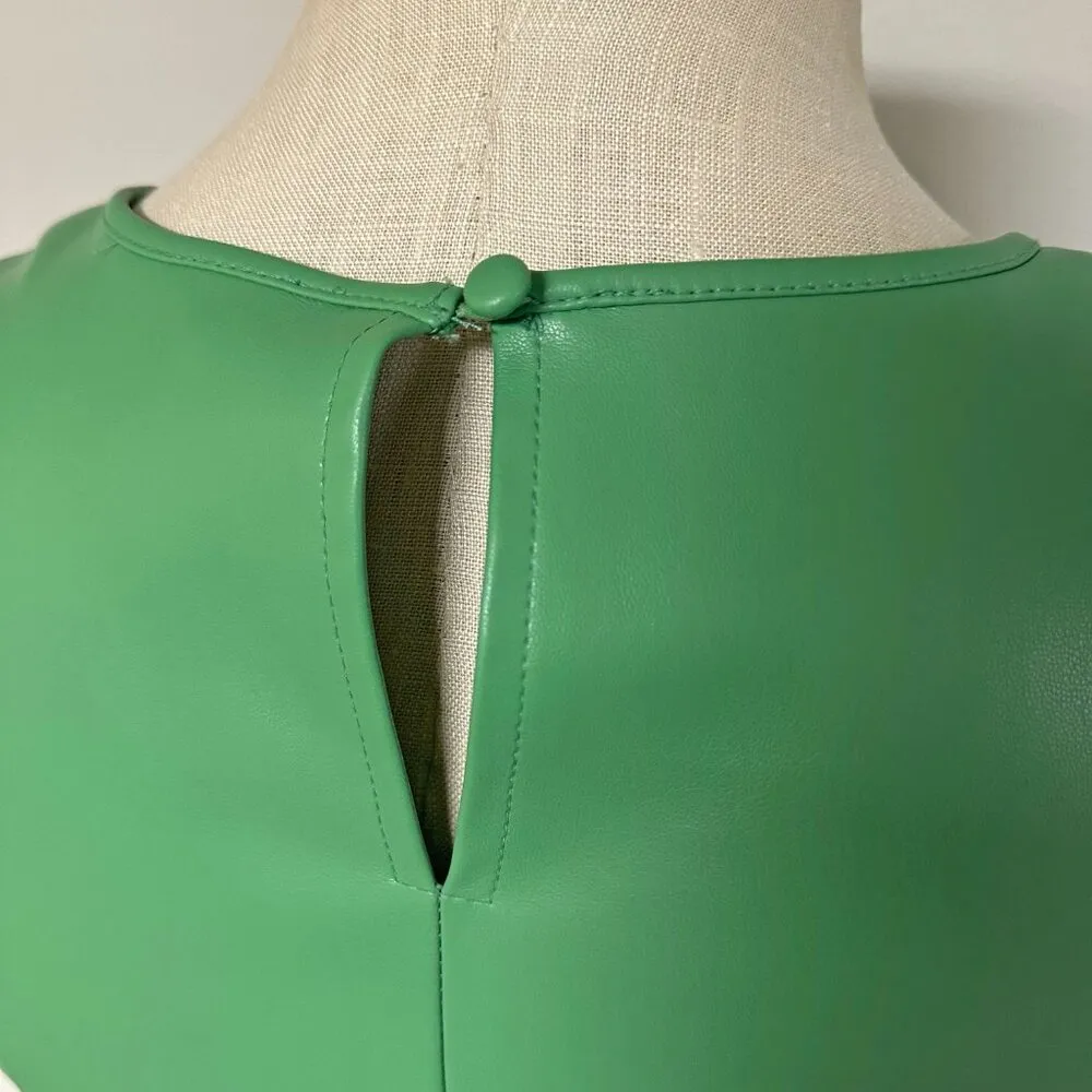 *RARE* Versona Faux Leather Blouse - Image 9