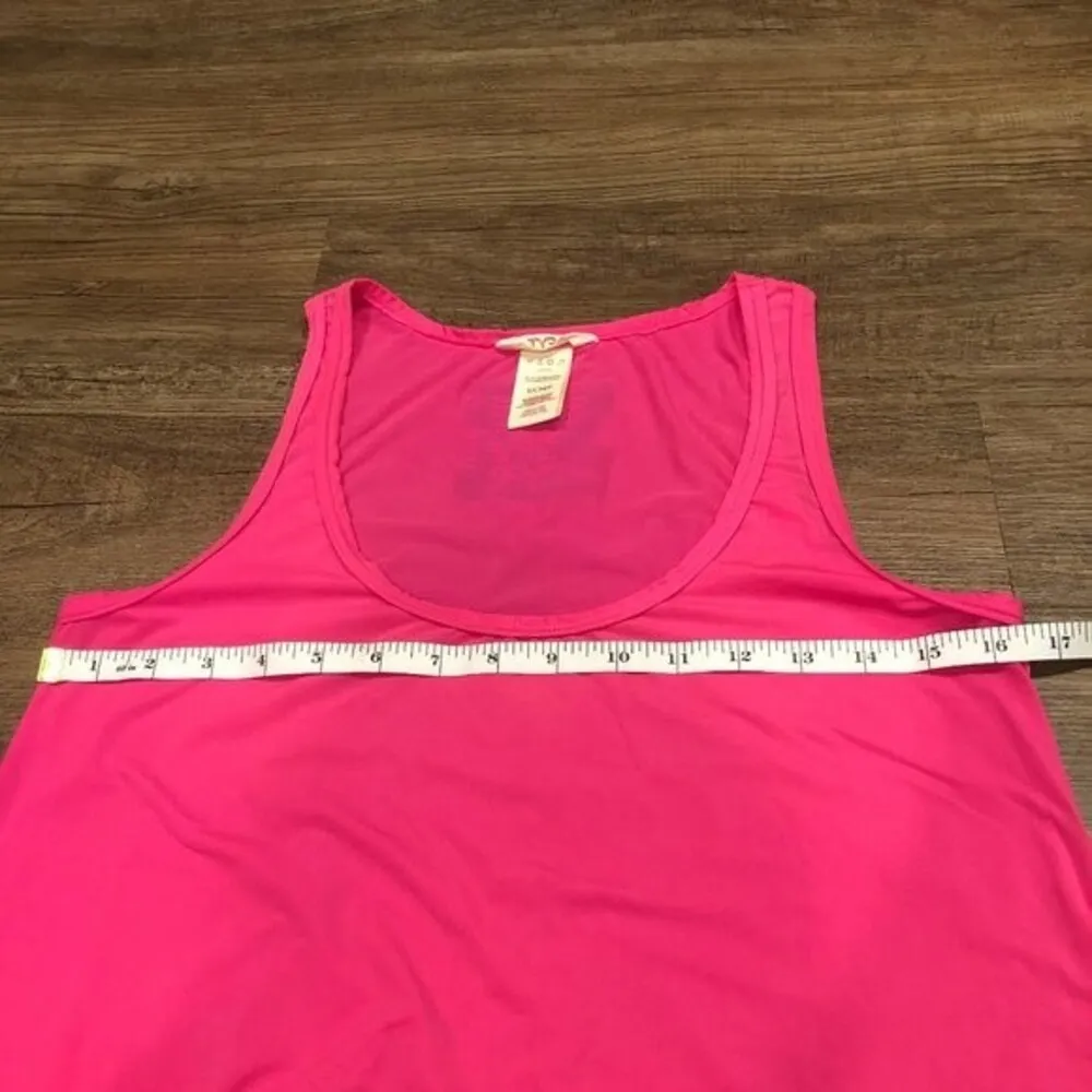 TYR Dual Adjustable Side Tie Tank Top Bright Hot Pink S SM Small Quick Dry Tunic - Image 11
