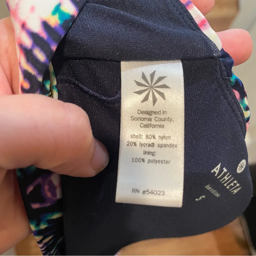 Athleta High Neck Keyhole Halter Bikini Swim Top Multicolor Women’s Size Small - Image 8