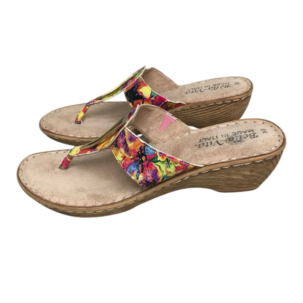 Bella Vita Italy Leather Upper Multicolor Thong flip flop Sandal. SZ.9 - Image 3