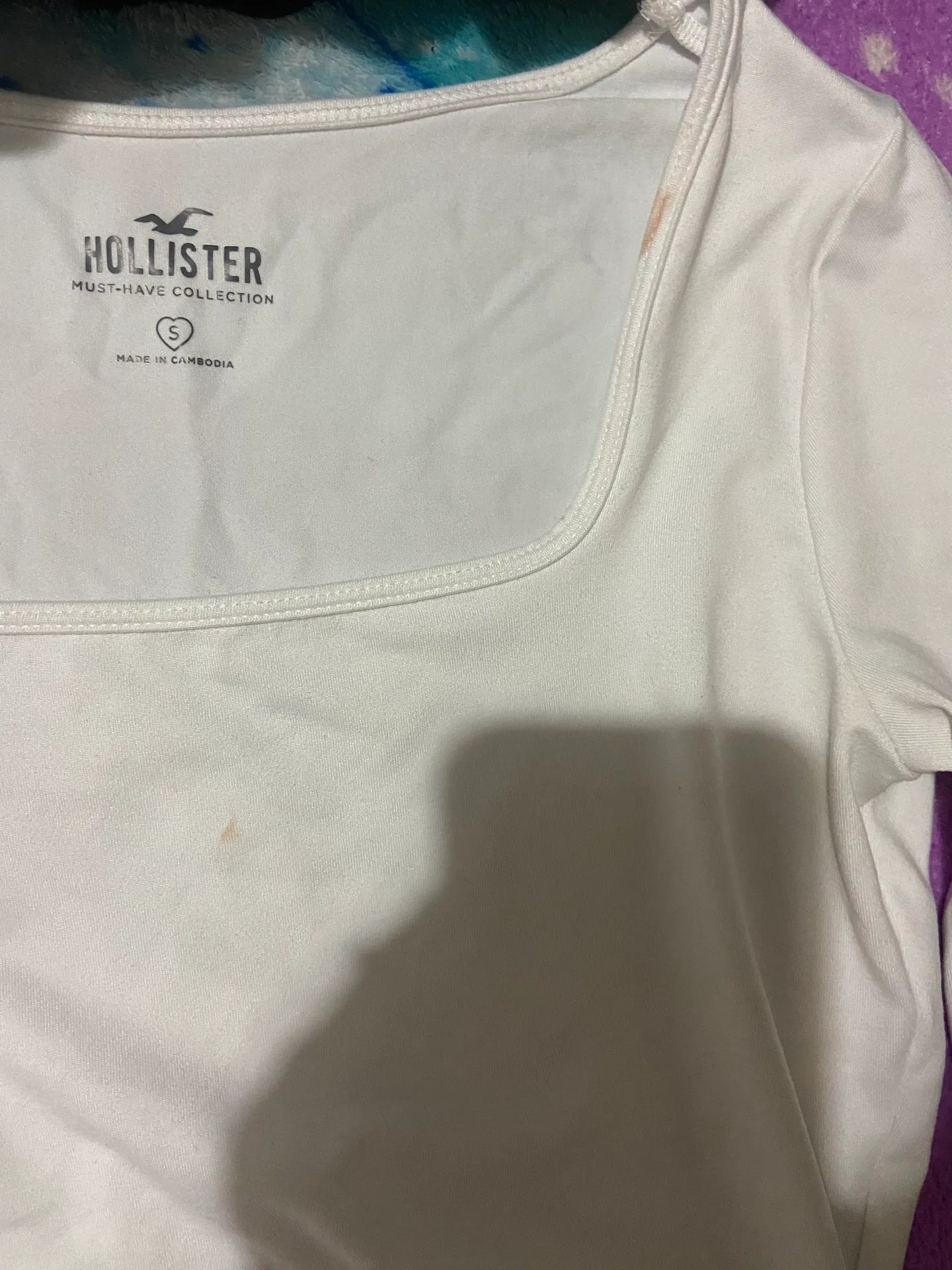 White Long Sleeve Square Neck  - Image 2