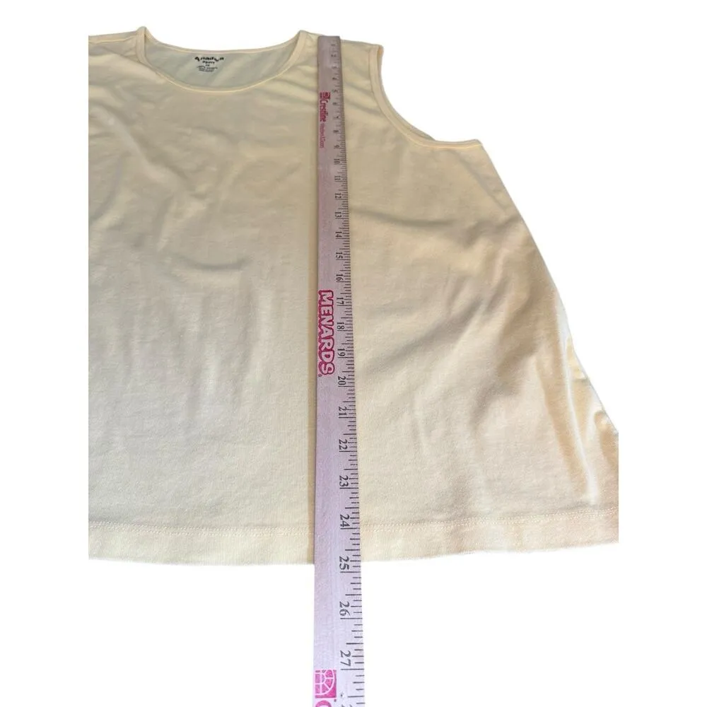 Amadora Sport Women's XXL Yellow 2XL Sleeveless Tank Top Plain Solid Shirt Gym Size 2X - Image 6