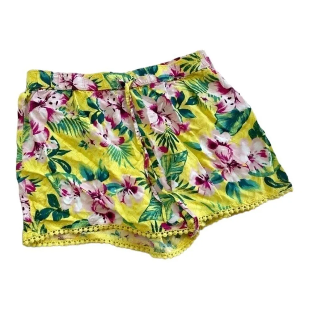 Womens Hollister Tropical Floral Print Jet Set Luxe Pull On Shorts - Sz XS - Image 3
