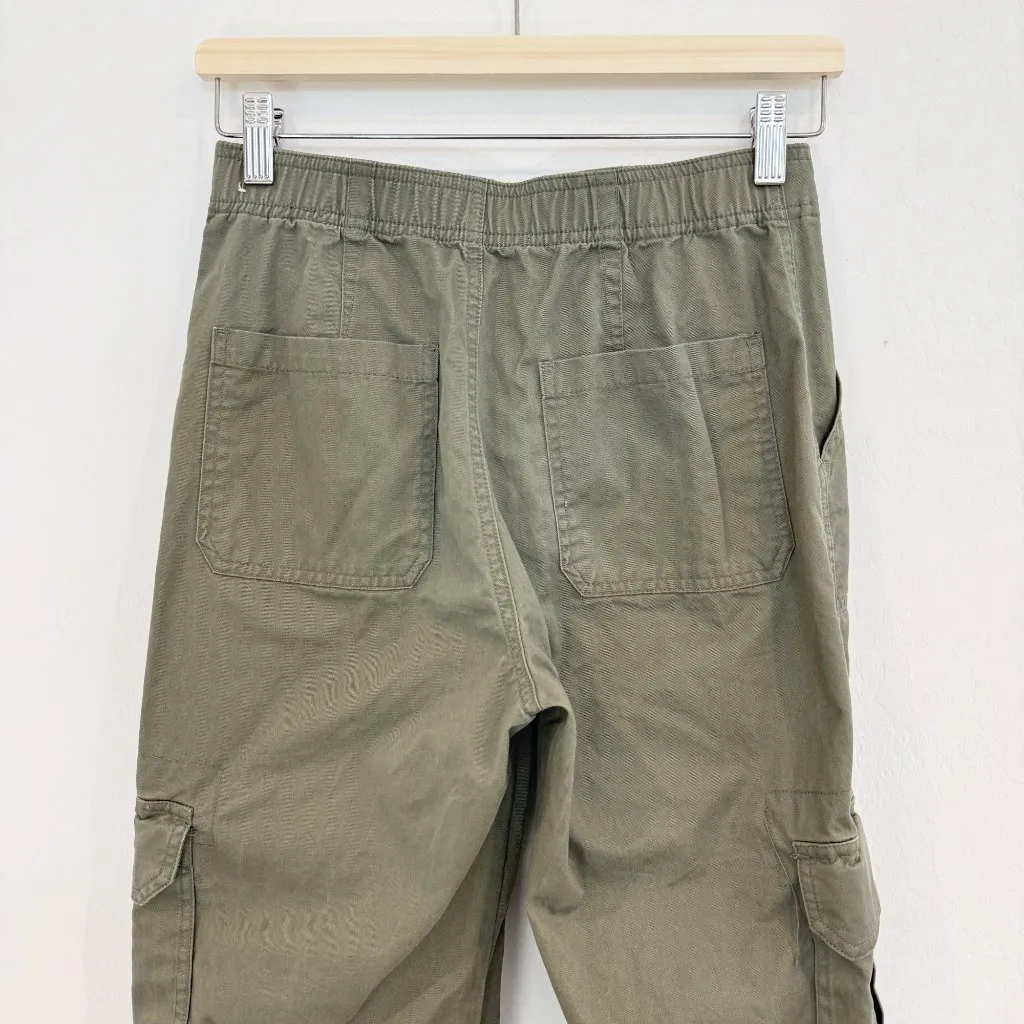 Abercrombie Relaxed Cargo Pants Wide Leg Baggy Grunge High Rise Olive Green 25 - Image 9