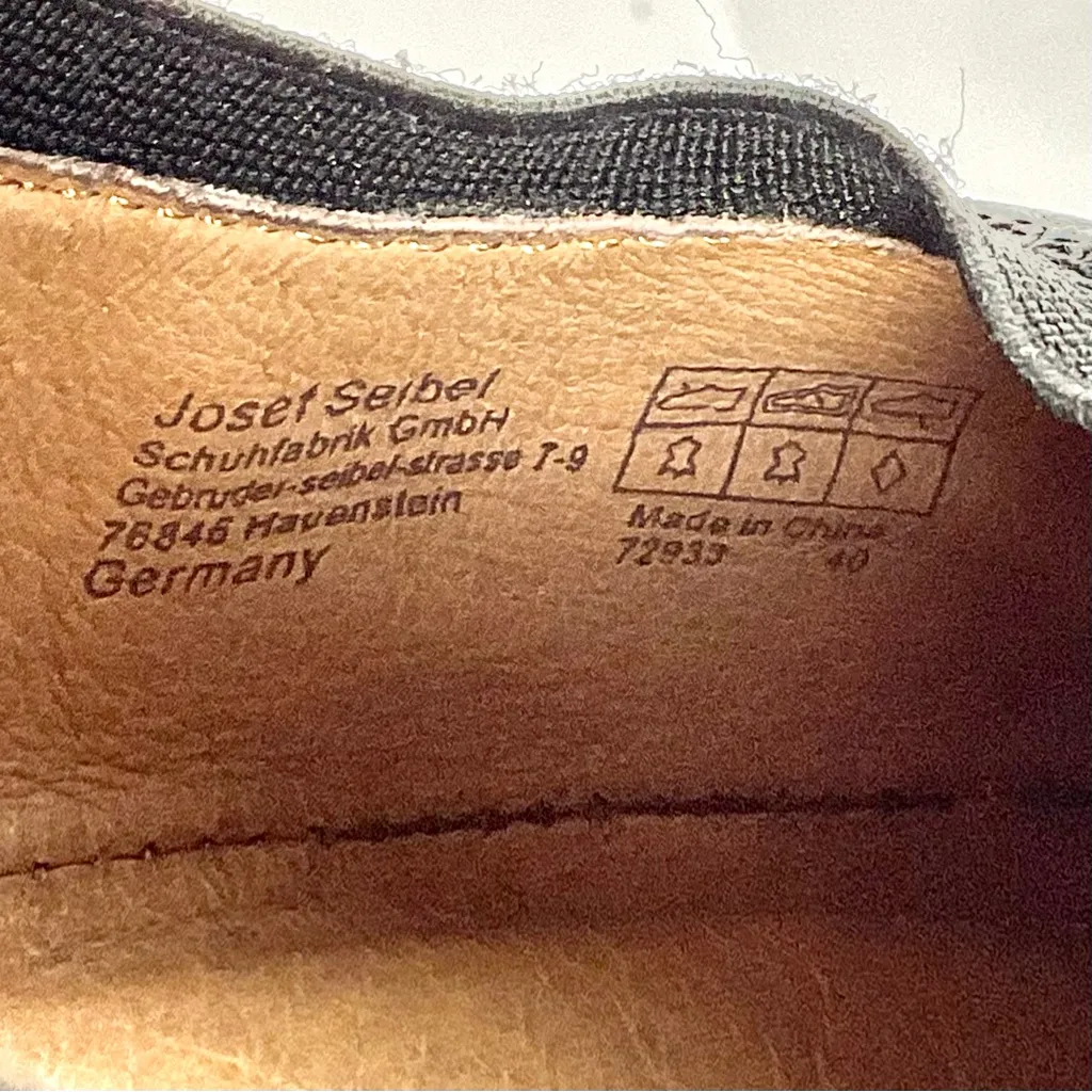 Josef Seibel Fenja 01 Flat Sz 40 Black Leather Ballet Flats Shoes Comfort - Image 6