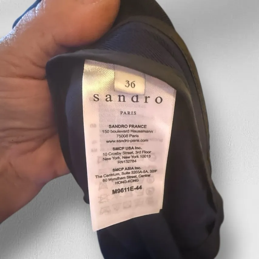 Sandro‎ Paris Long Navy Coat - Image 6