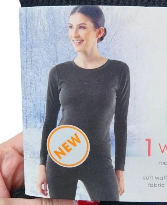 Fruit of the Loom EverSoft Women's Waffle Crew Shirt Size XXL (20) Black NWT - Image 9