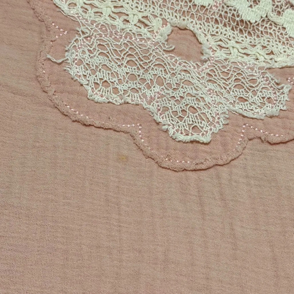 Easel Flower Patch Top Women's Size Large Cotton Gauze Floral Boho - Image 8