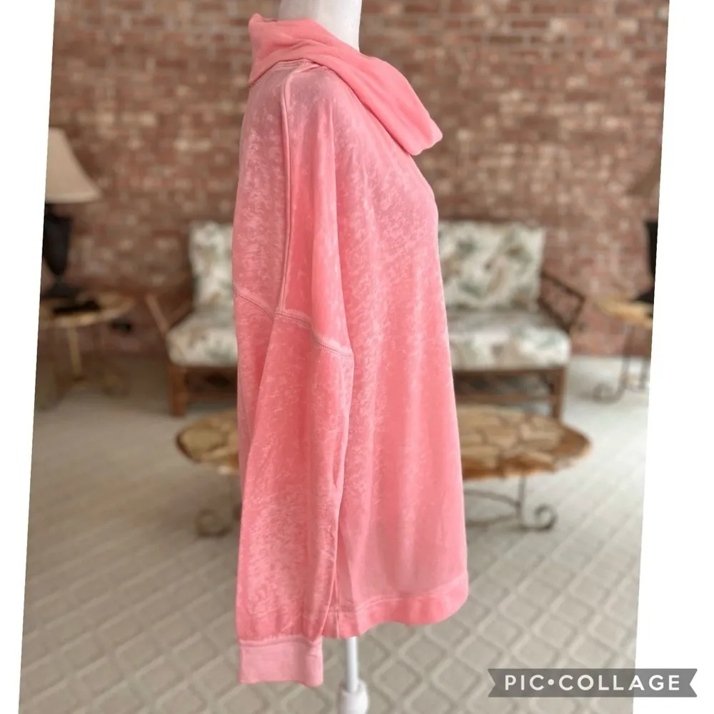 Caslon Tunic Top Pink Cowl Neck Semi Sheer Relaxed Dolman Sleeve Knit S Relaxed - Image 11