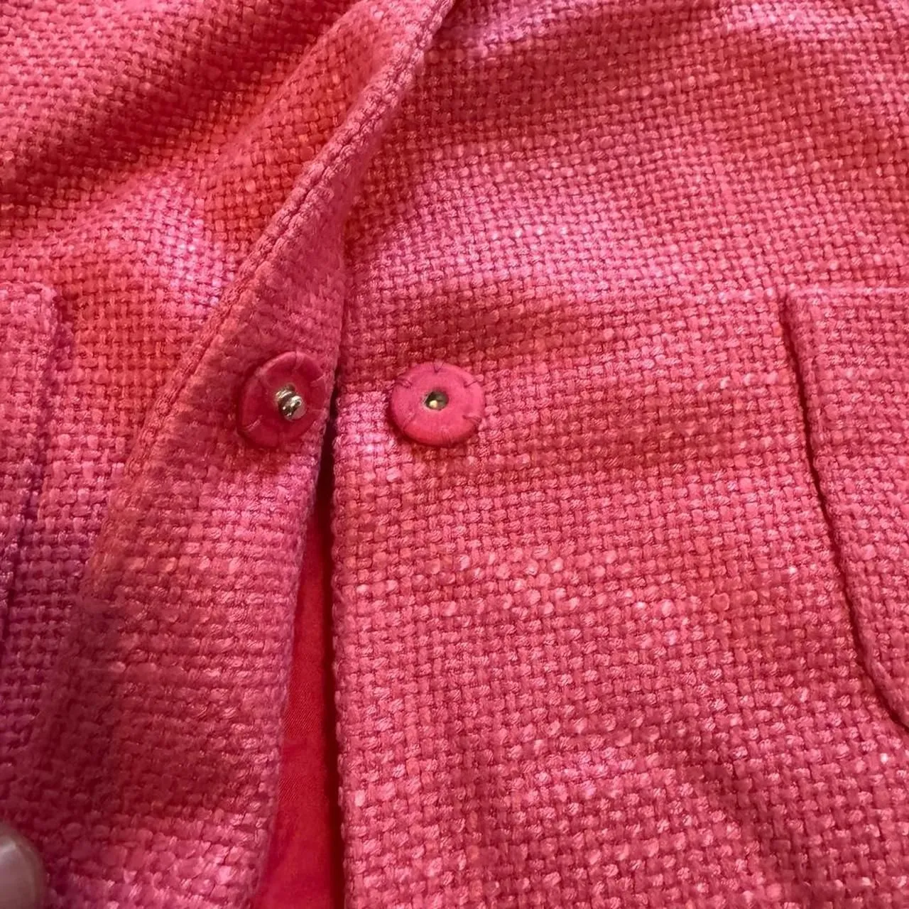Vintage talbots Pink Italian Wool Jacket Women’s Size 16 Made in Italy - Image 5