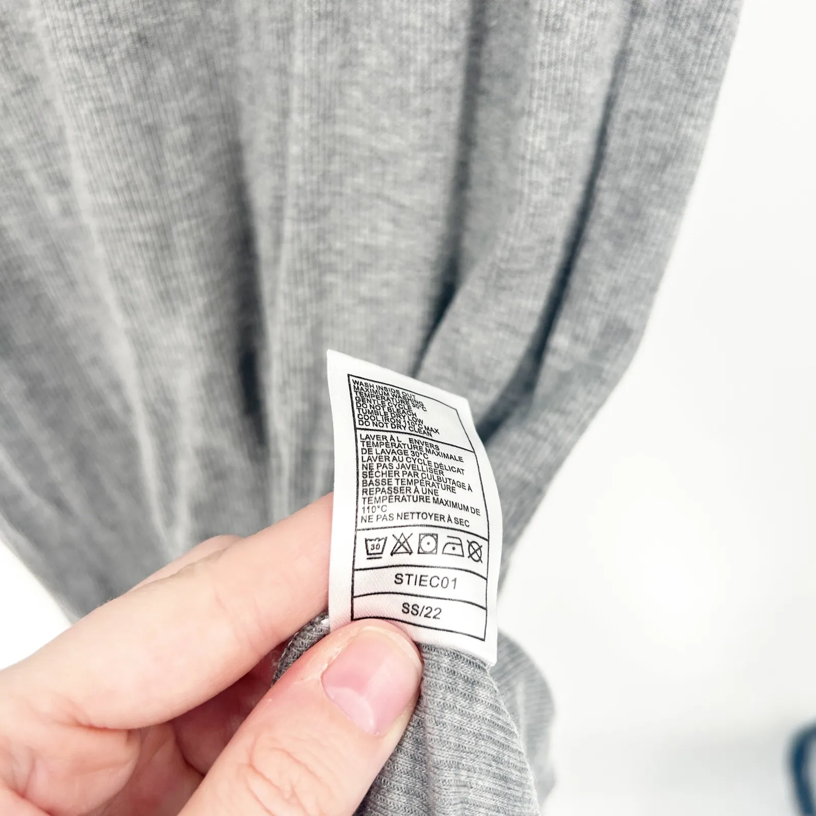 Quince Womens Soft Tencel Rib Knit Long Sleeve Midi Lounge Dress Size XS Gray‎ - Image 8