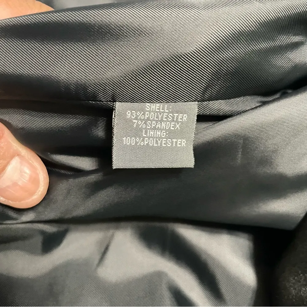 Kenneth Cole Reaction Black Satin Belted Trench Coat w/ Beaded Tassel Tie Sz. 10 - Image 9