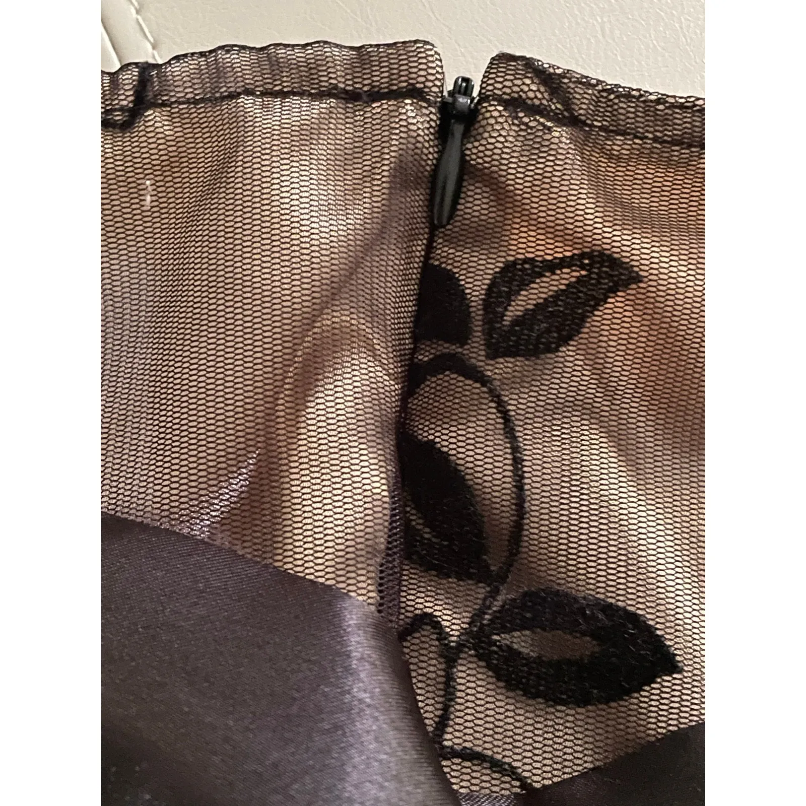 Y2K Heart Soul Mesh Velvet Overlay Gold Skirt with Sash Medium - Image 7