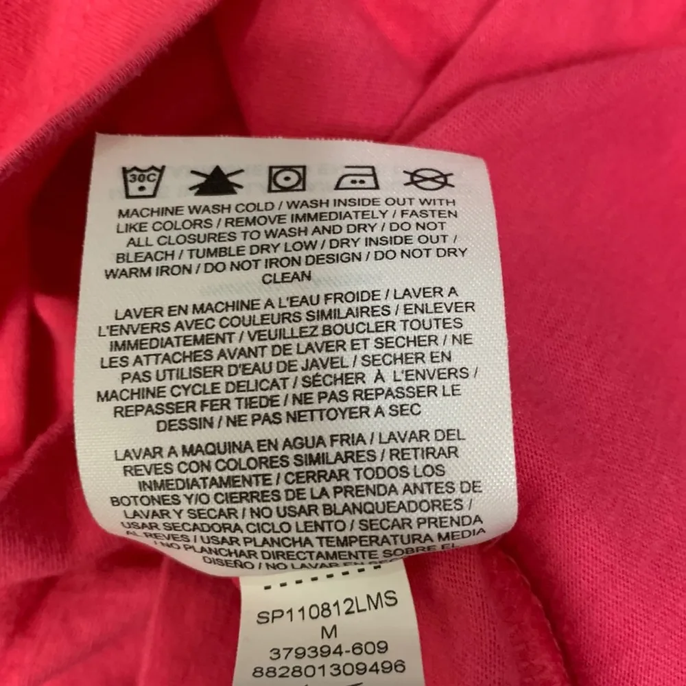 Nike Slim Fit Pink with Black Logo Tee Size Medium - Image 9