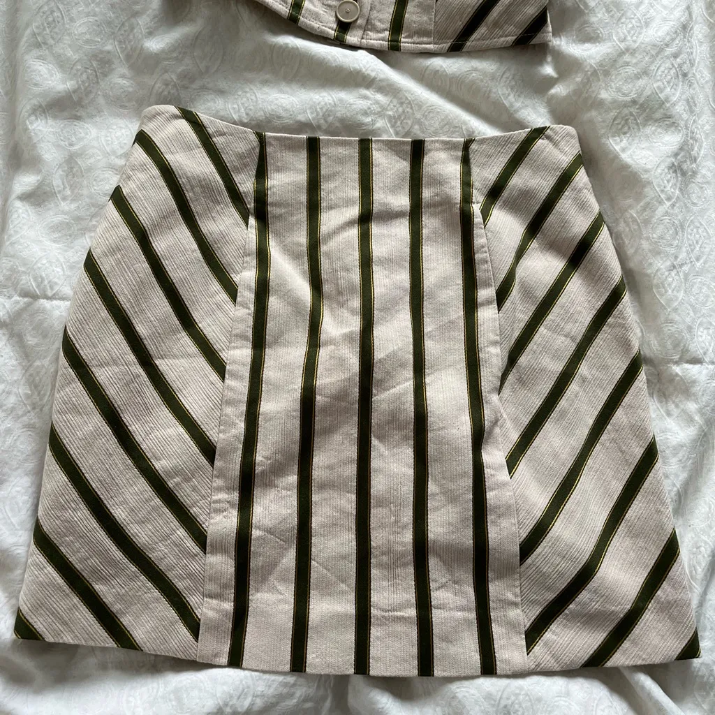 INTERMIX Green and Cream Striped Ensemble - Image 6