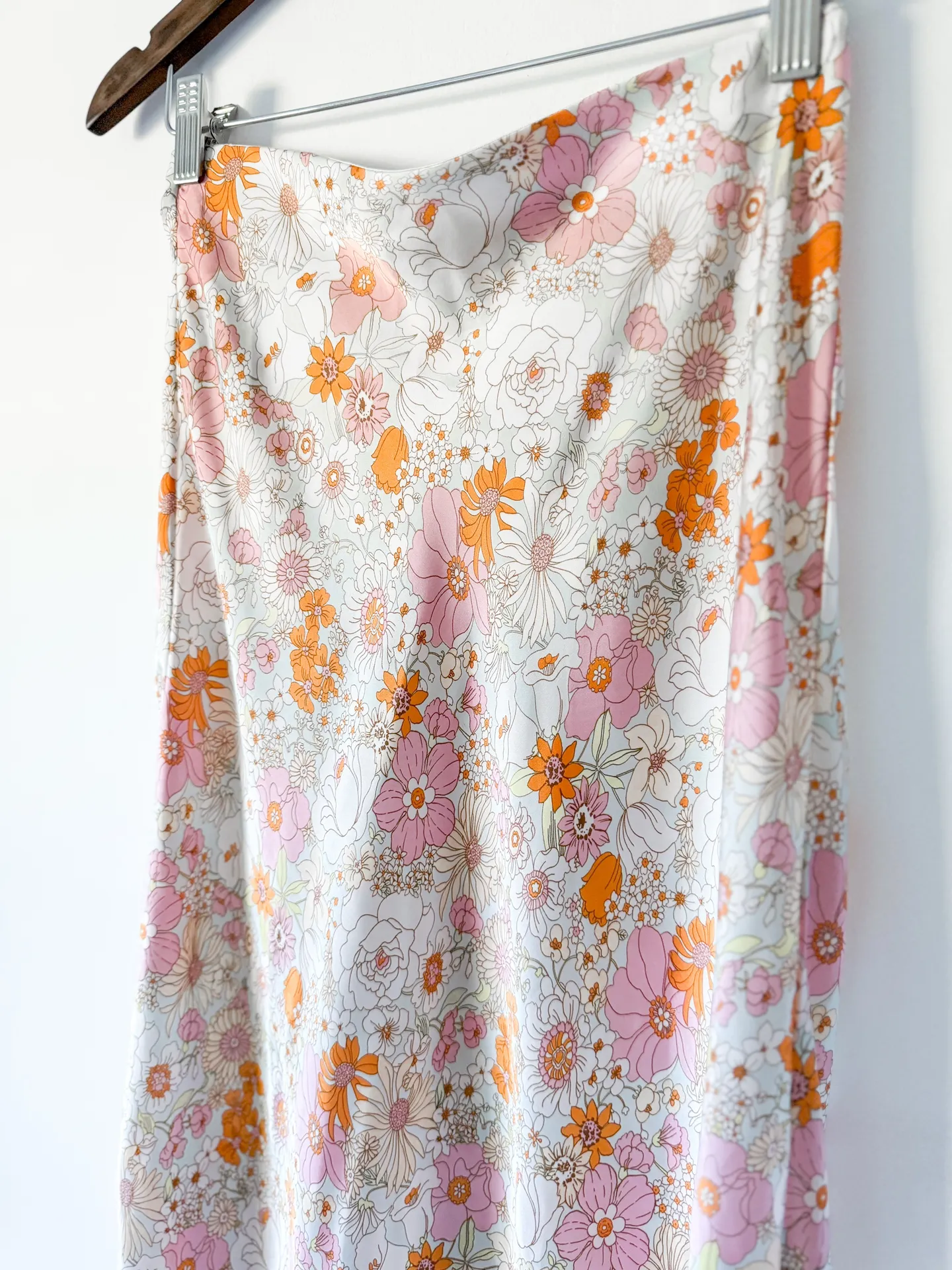 Floral Satin Skirt - Image 4