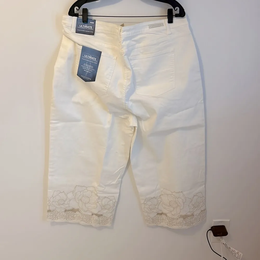 Soft Surroundings The Ultimate Wide Leg Crop Jeans Embroidered - Image 3