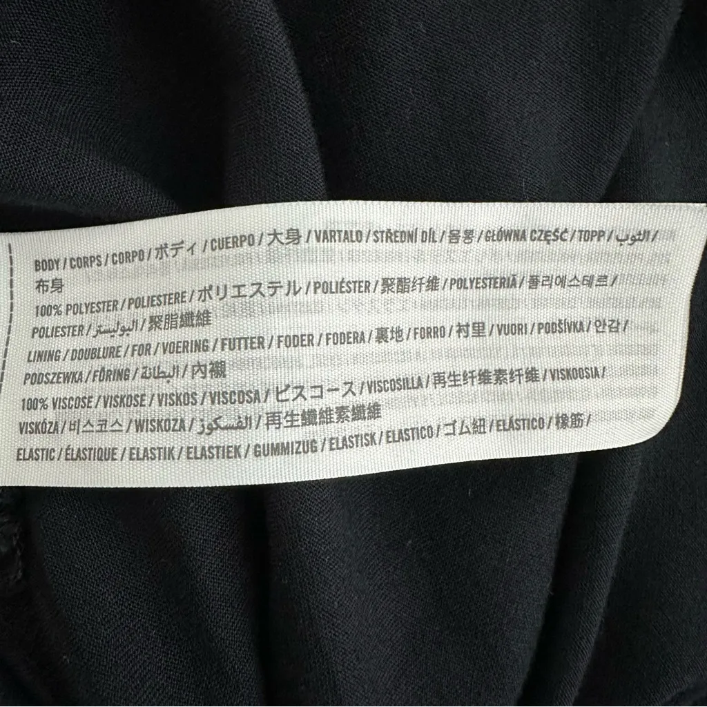 Abercrombie & Fitch Women’s Black Puff Sleeve Cinched Waist Dress Whimsigoth XL - Image 4