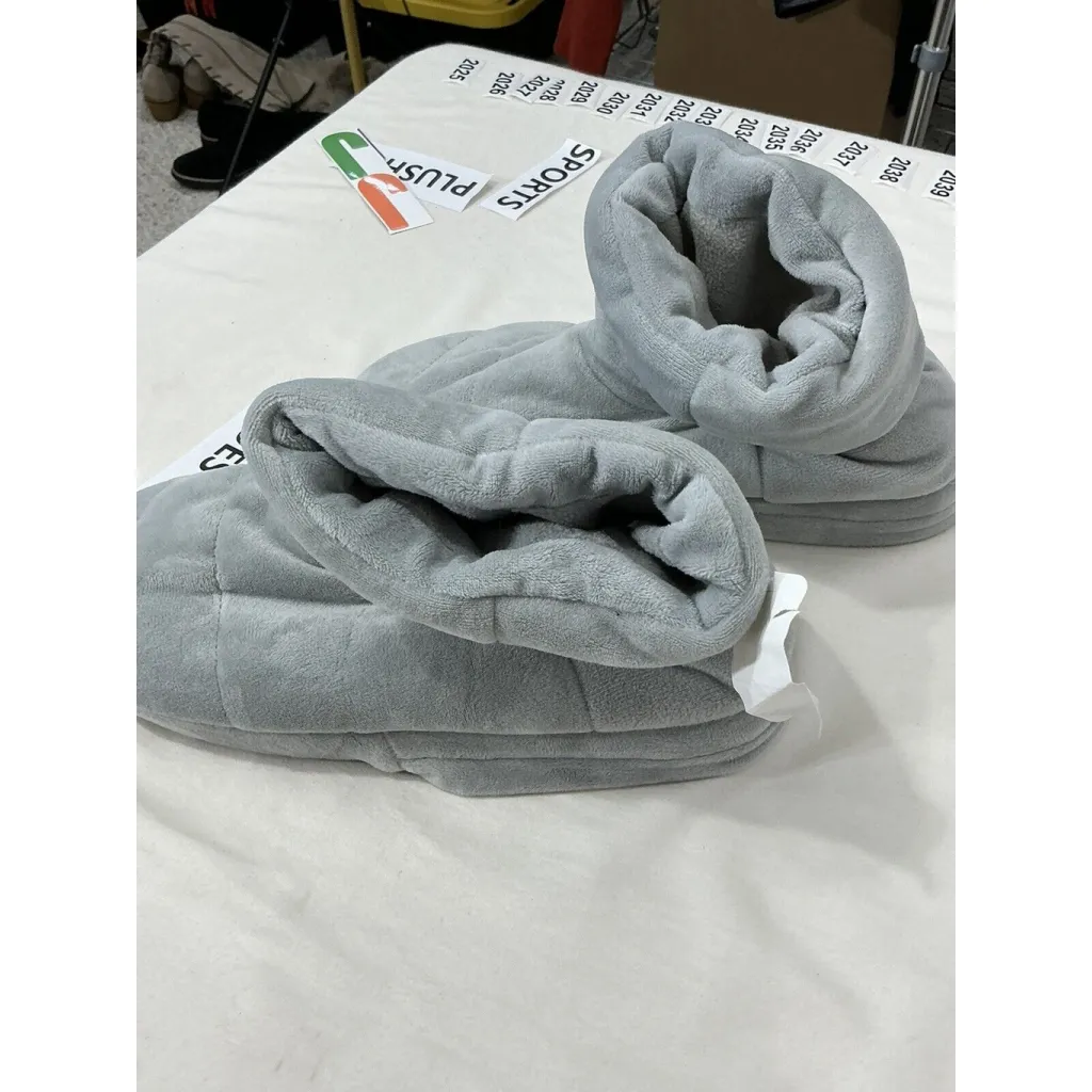 Womans Vibrating Shoe Slipper Massages And Vibrates Large Gray Size 11 - Image 3