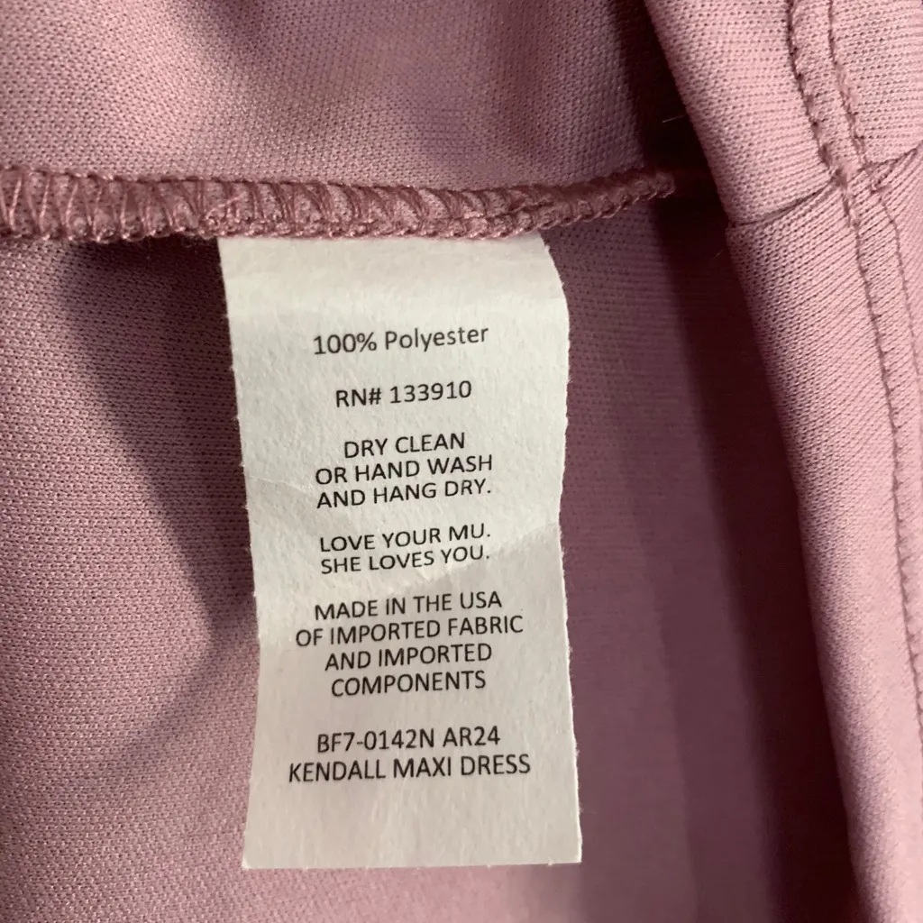 Show Me Your MuMu Kendall Maxi Dress Size Small Antique Rose Chiffon - Image 9