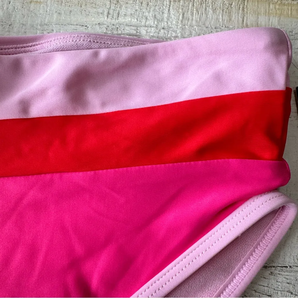 Salt + Cove Colorblocked‎ High Waist Bikini Bottoms NWT size Large Hot Pink - Image 3