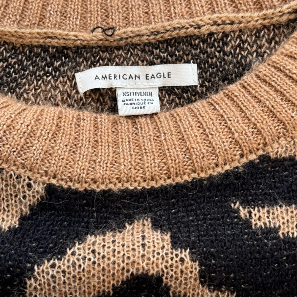 American Eagle oversized crew neck sweater wool blend size extra small - Image 4