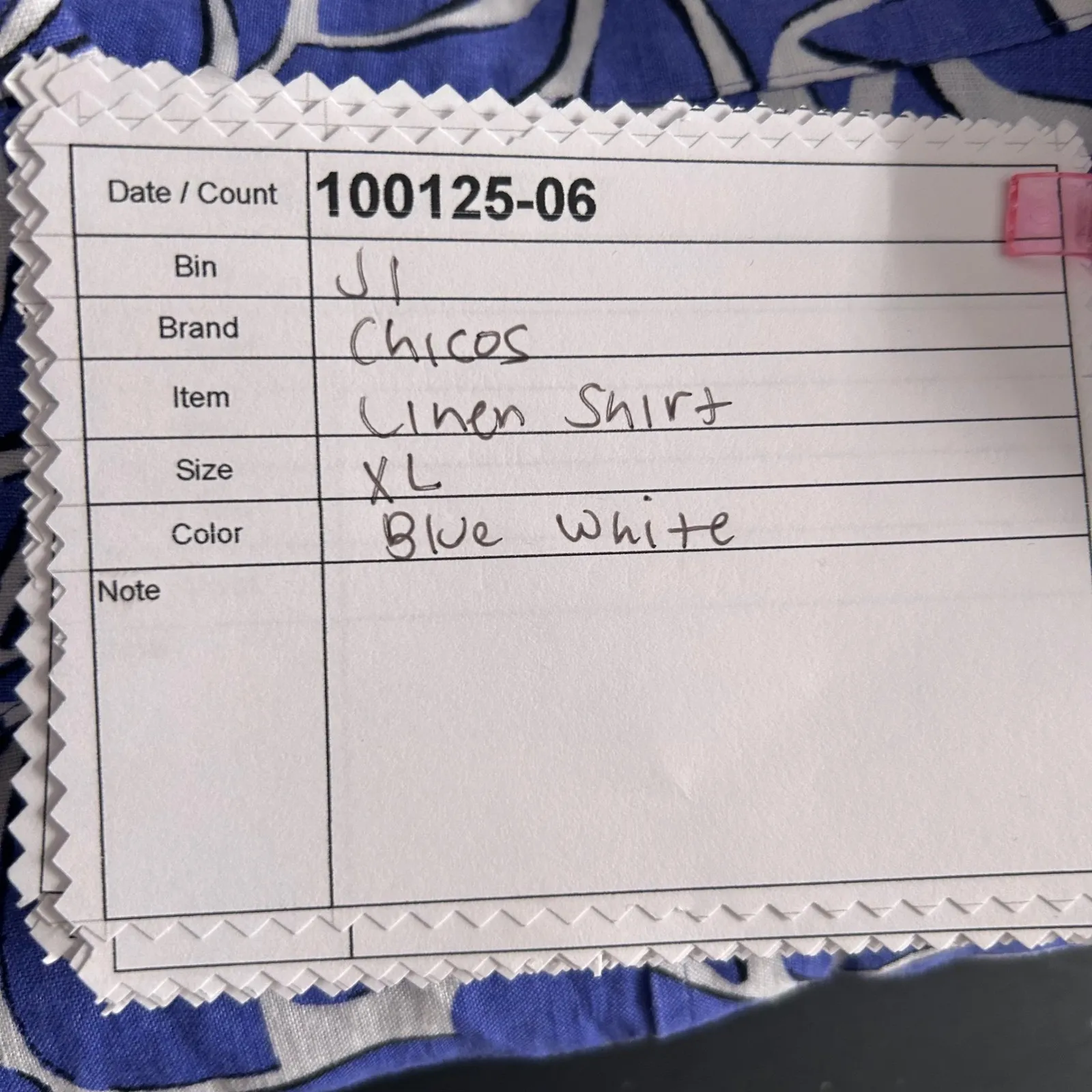 Chicos Linen Button Up Top Blue XL Or 3 - Image 14