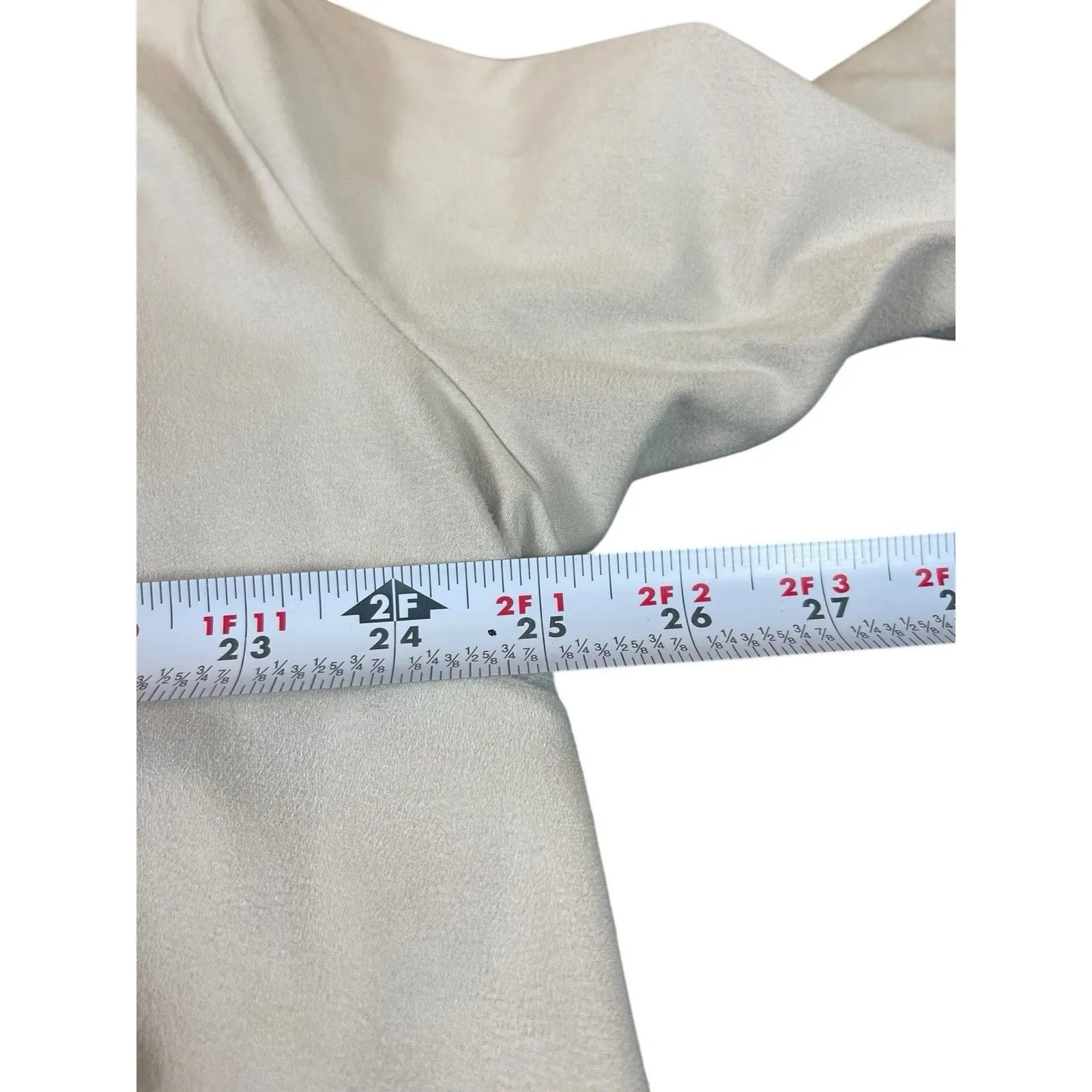 Soft Surroundings Open Front Cardigan Jacket Tan Beige Faux Suede Raw Edge 1X - Image 8