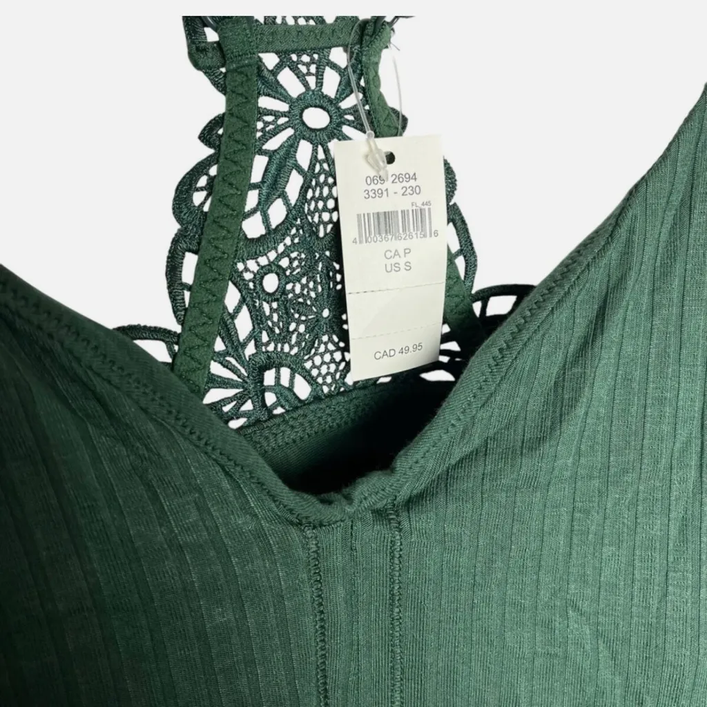 NWT aerie Green Lace Back Top - Image 3