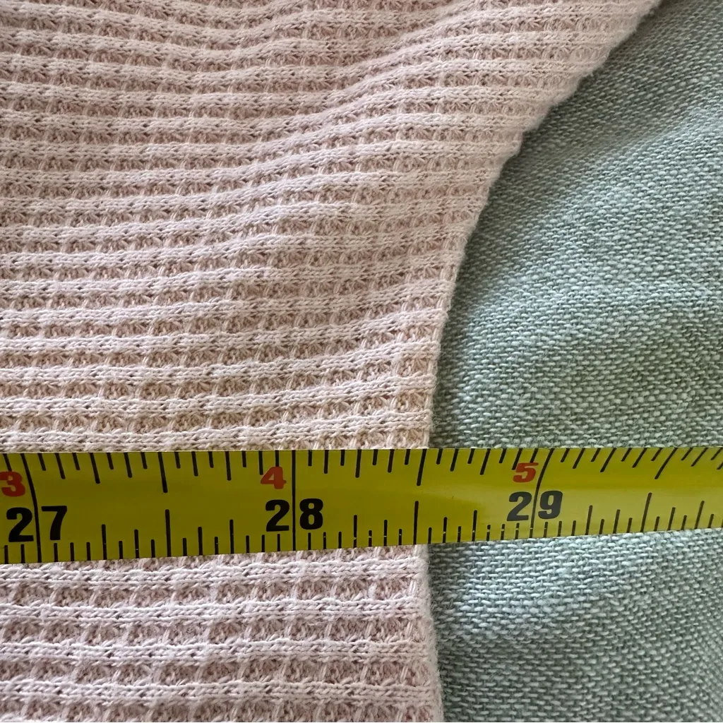 Free People Battalion Embroidered Waffle Knit Henley S - Image 6