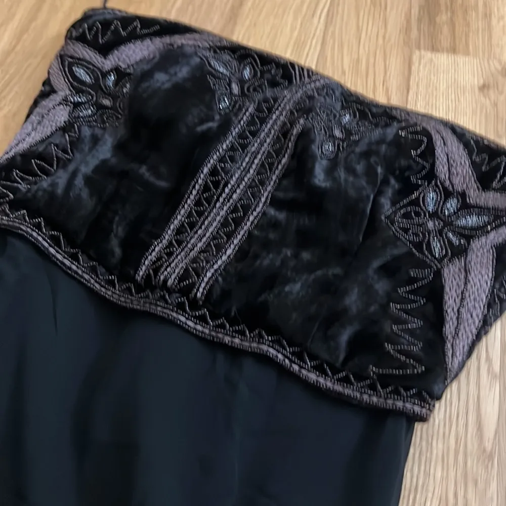 Vintage MaxMara pianoforte velvet beaded silk dress - Image 6