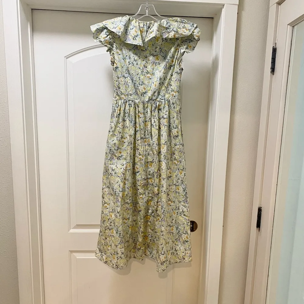 O.P.T. Kate Dress Women's XS Floral Ruffle Midi Sundress - Image 6
