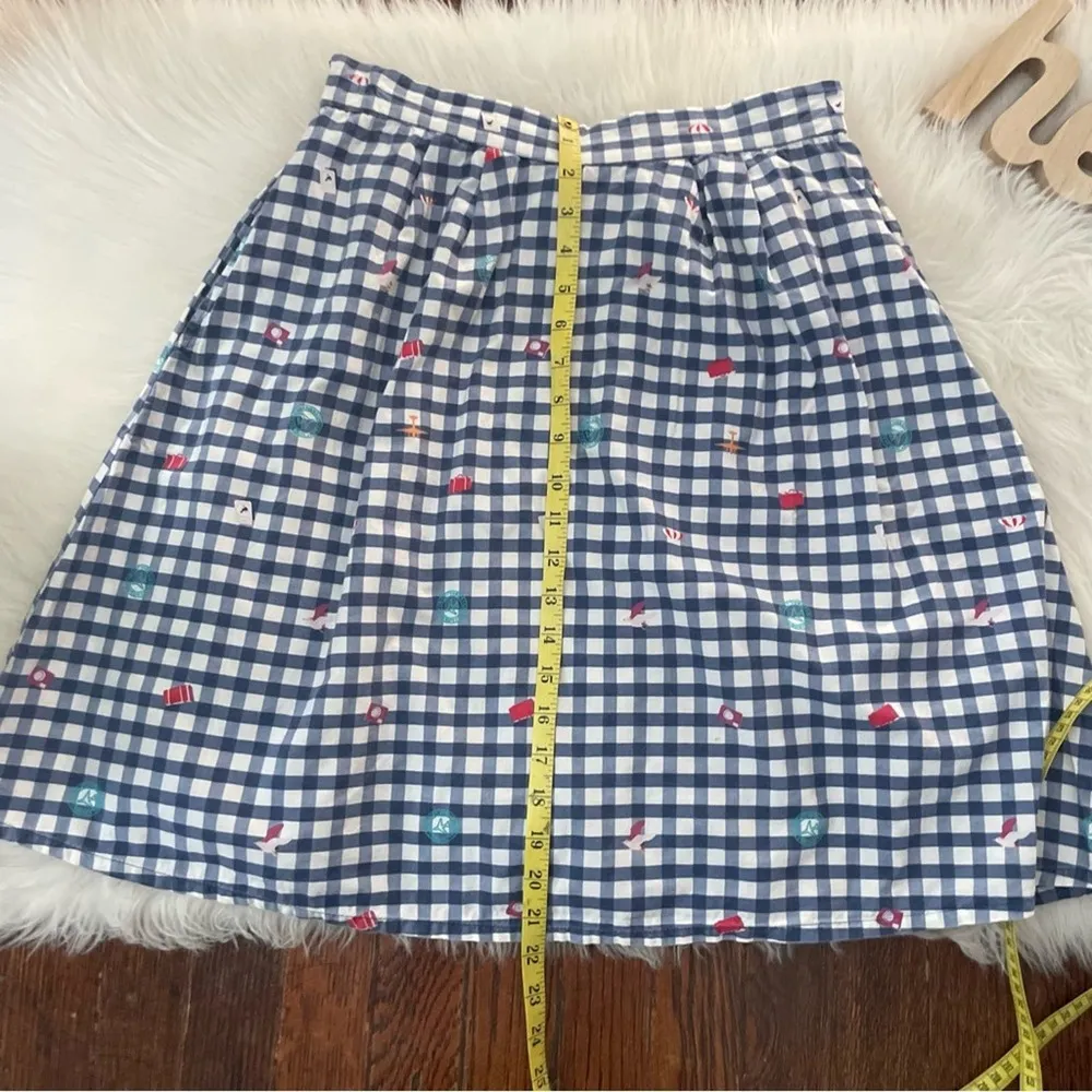 MODCLOTH Yumi Blue Gingham Passport Skirt - Image 6