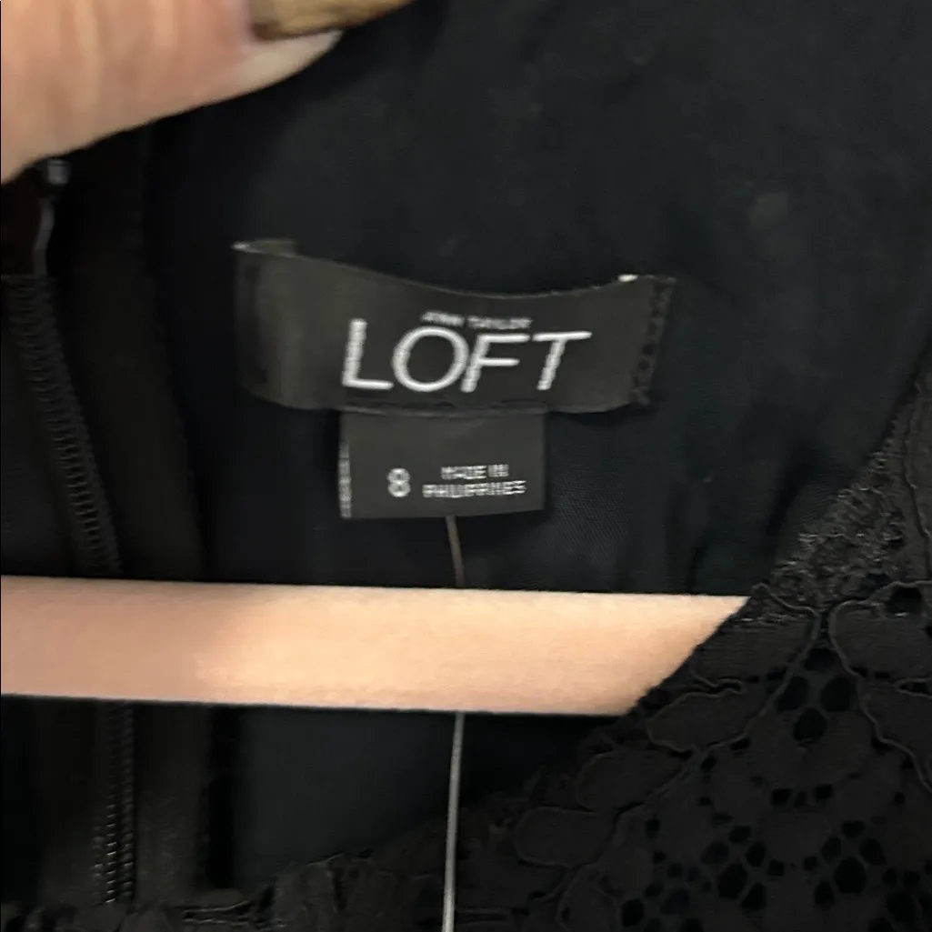 Loft Black Lace Top Sleeveless Jumpsuit - Image 9