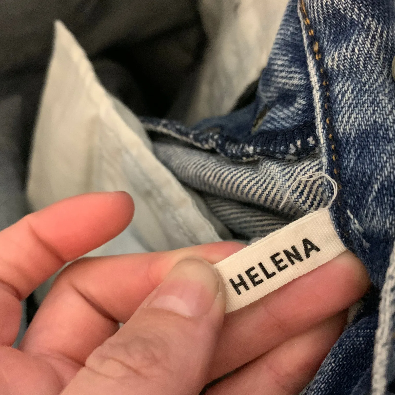 GRLFRND Revolve Helena High Rise Bittersweet Straight Leg Denim Dark Wash Jeans - Image 16