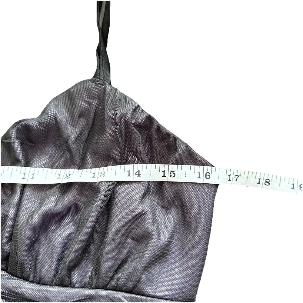 Cider Women’s Black Purple Ruffle Mesh Dress Size L Fairy Grunge Whimsigoth Vamp - Image 13