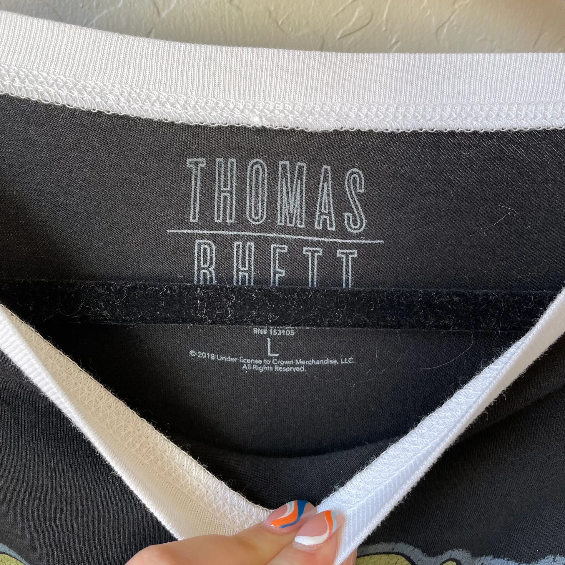 “Life Changes” Black and White Graphic Baseball Tee 3/4 Sleeve Top - Image 4