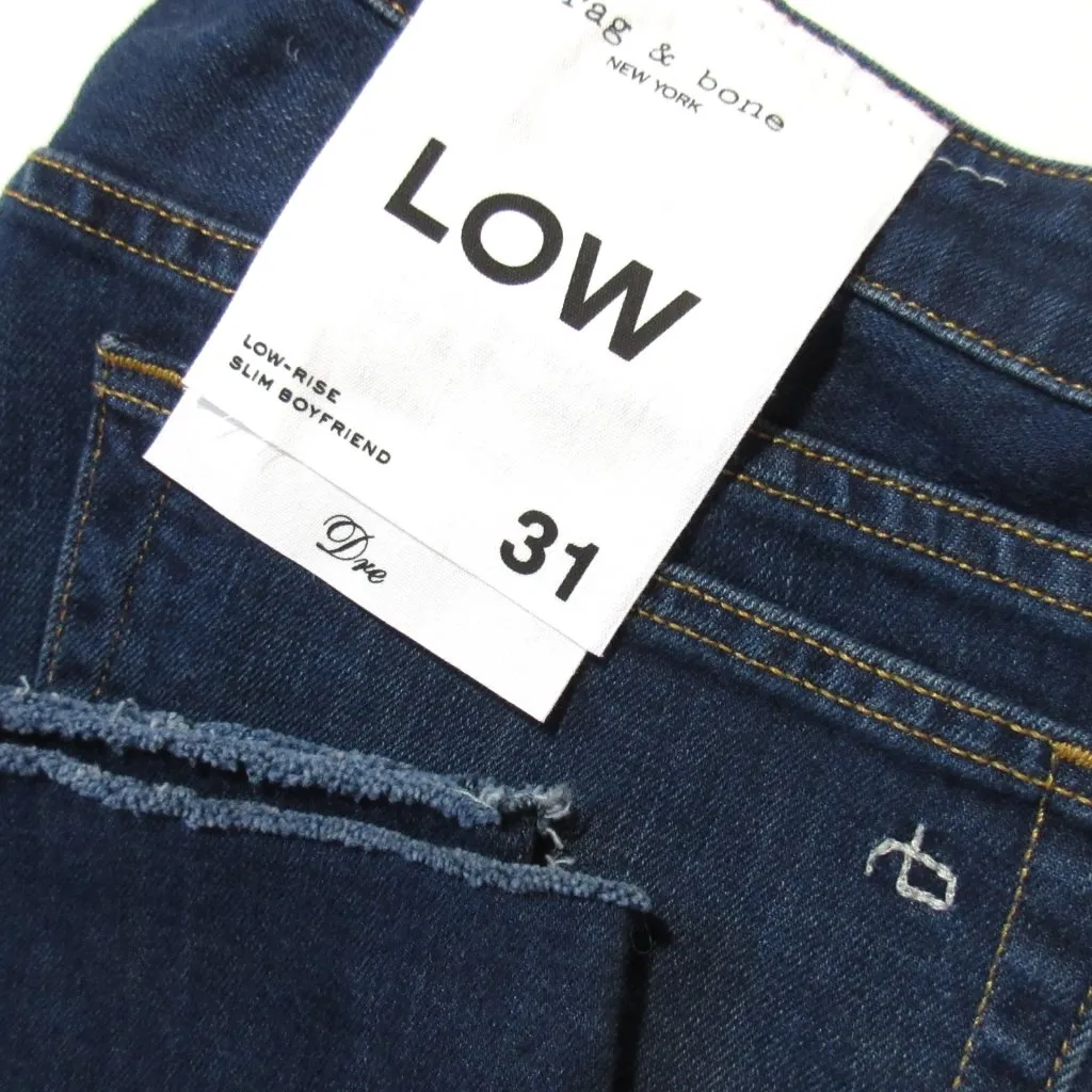 NWT rag & bone Dre in New Worn Low Rise Slim Boyfriend Stretch Jeans 31 - Image 8