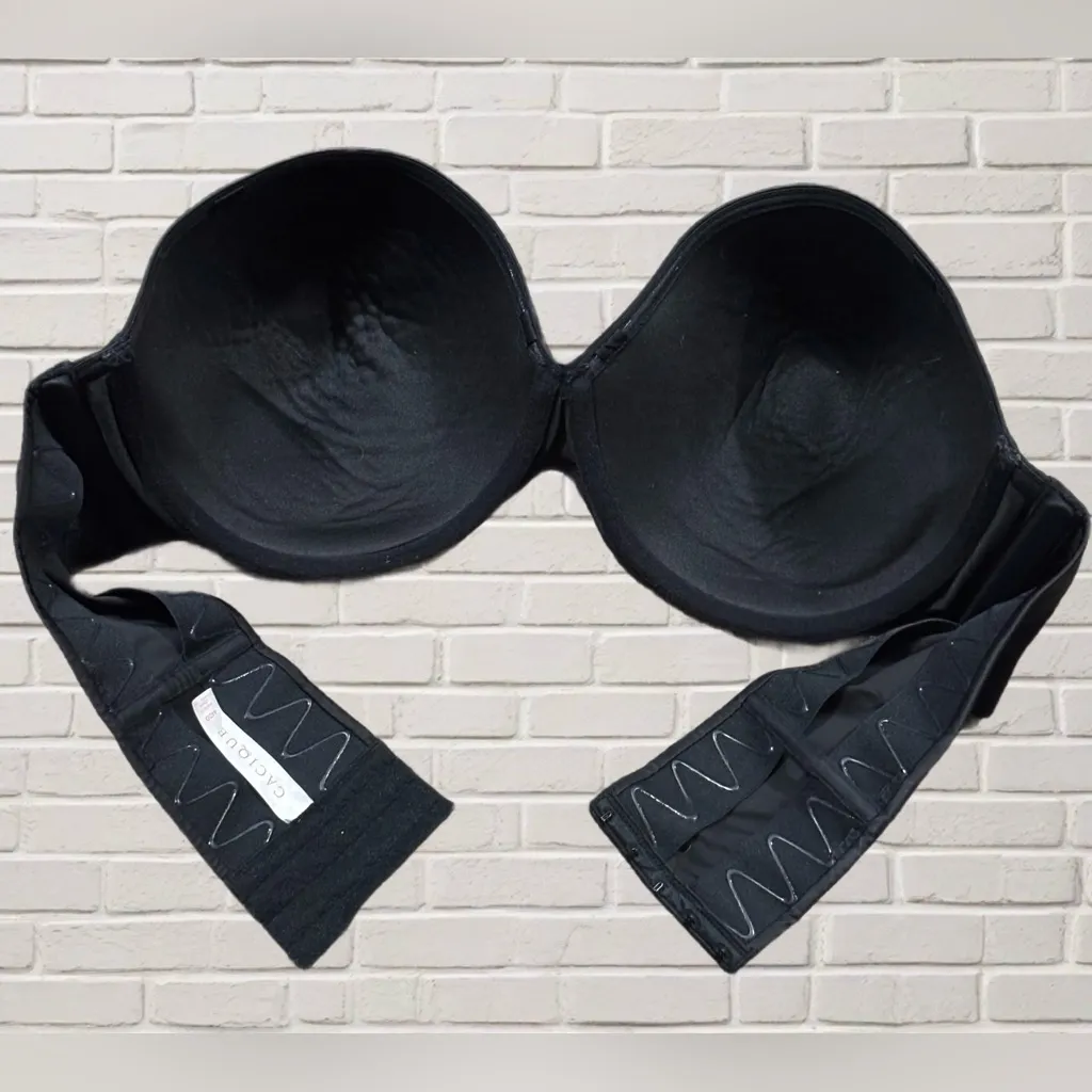 Cacique 44DD Black Strapless Underwire Bra Supportive Smoothing - Image 4