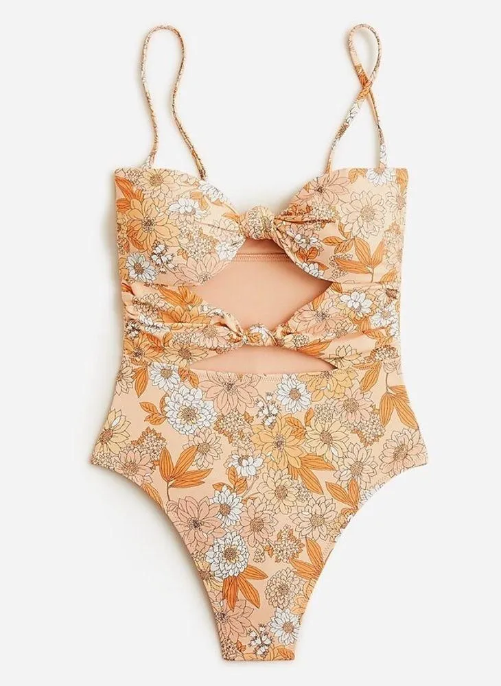 NWT J. Crew Knot Front One Piece Swimsuit - Image 2