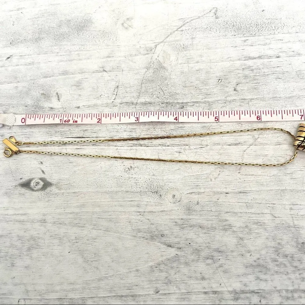 Jones New York gold tone small square pendant necklace - Image 4