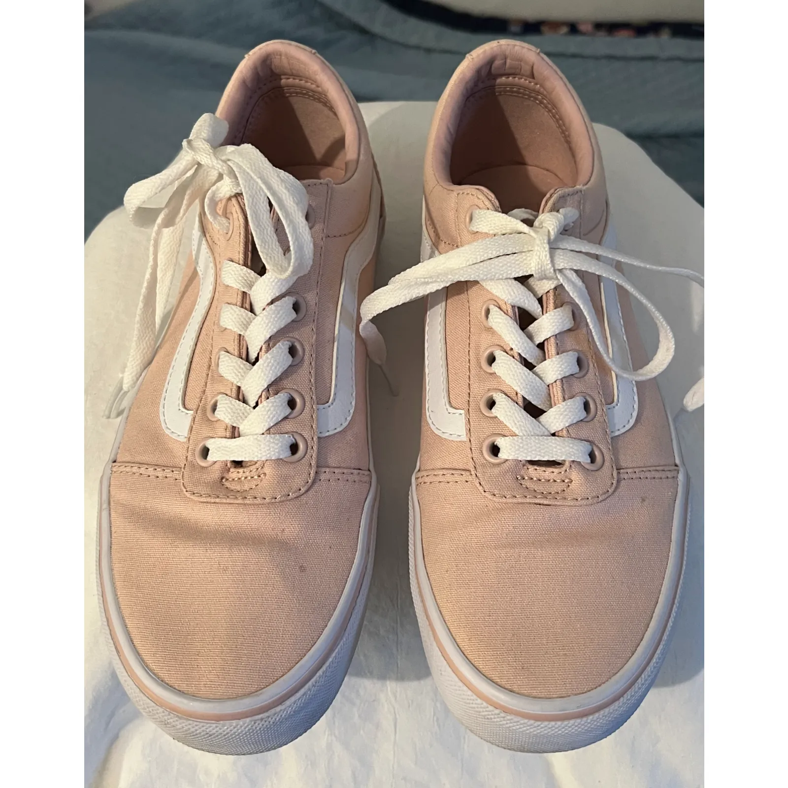 Vans Sneakers Womens Size 8.5 Pink Low Top Platform Lace Up Fabric UK 6 EUR 39 - Image 6