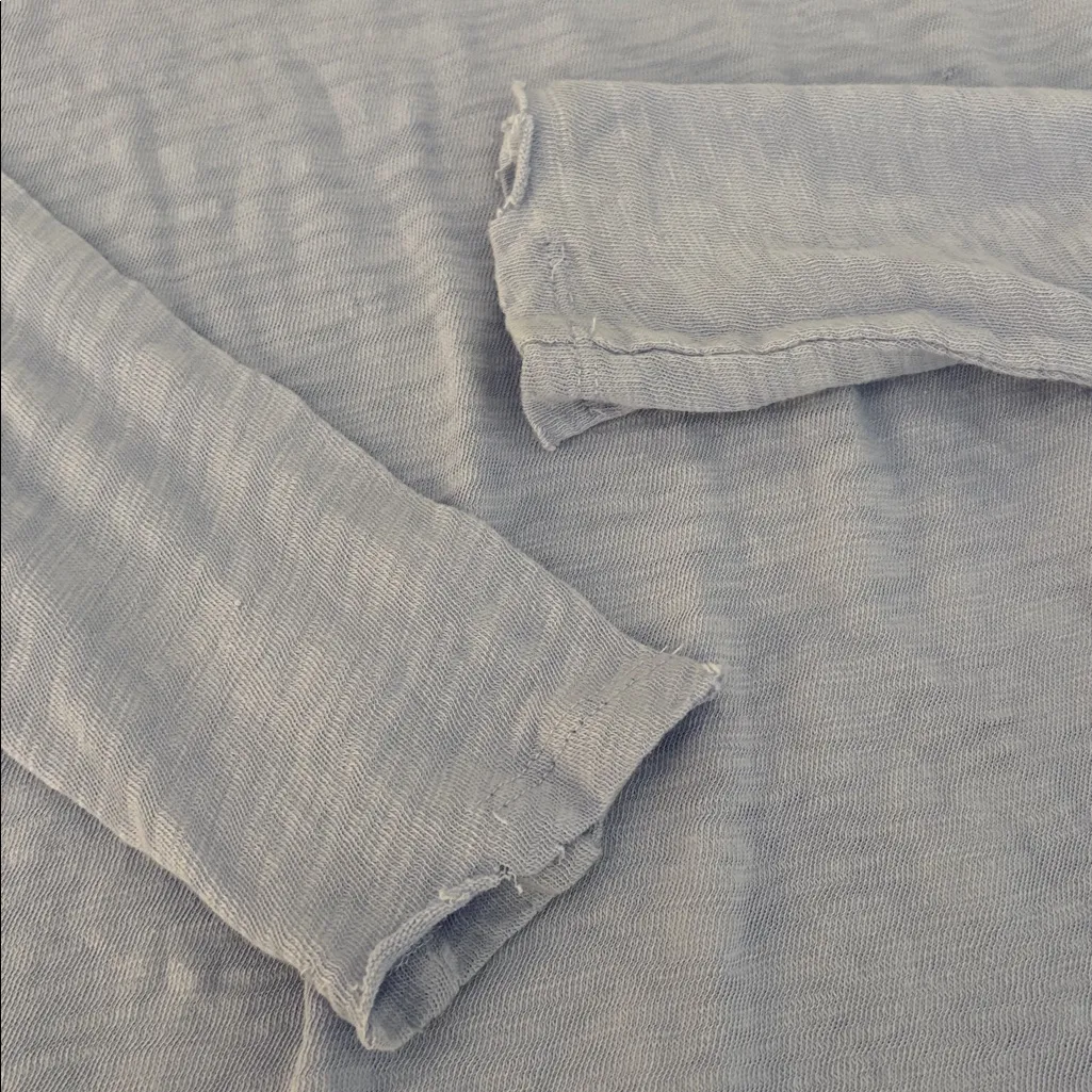 ATM Long Sleeve Slub Distressed Crewneck Tee Shirt Top Women’s Small T - Image 3