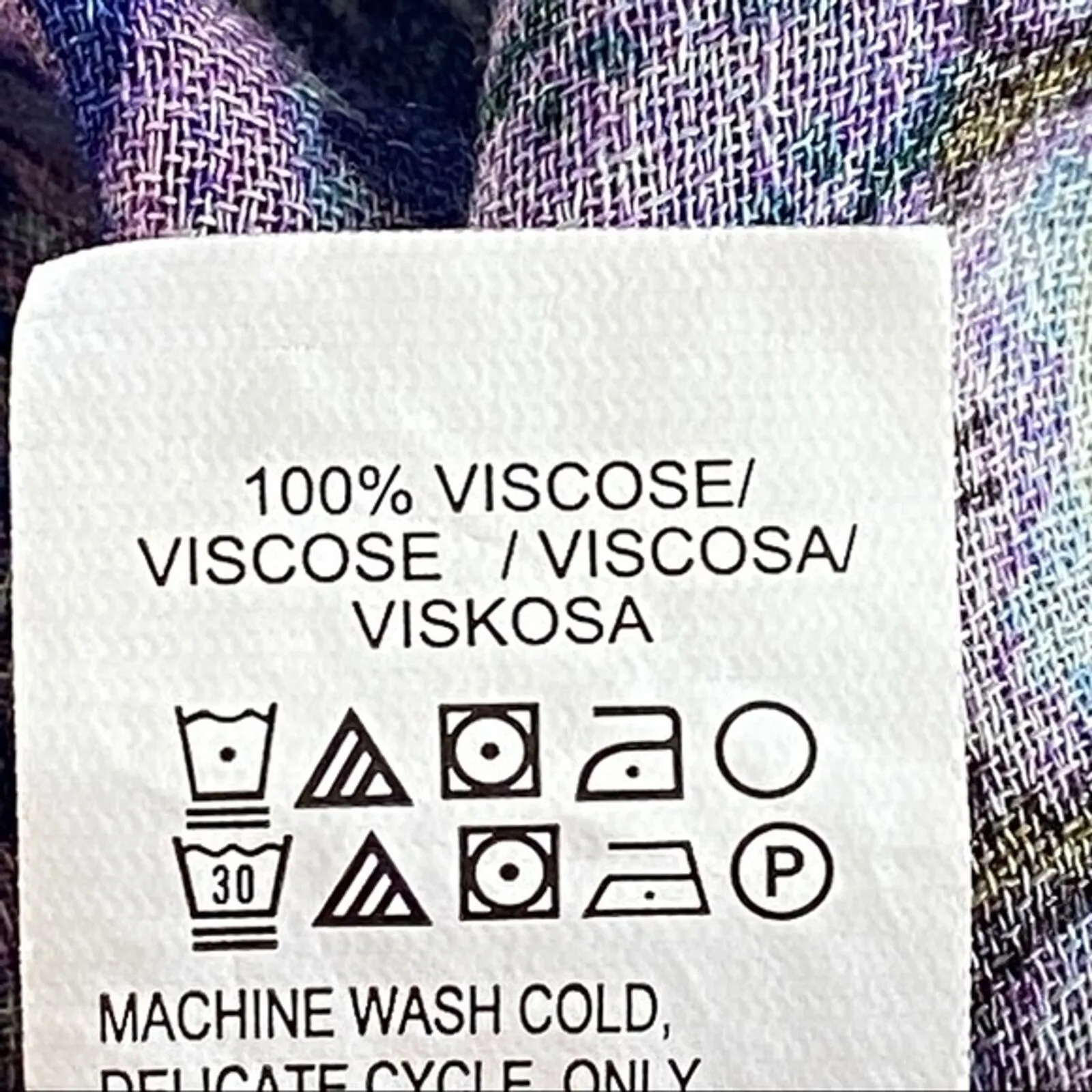 Lucky Brand Shirt Women Small Blue Purple Medallion Pattern Top Bohemian Peasant - Image 7