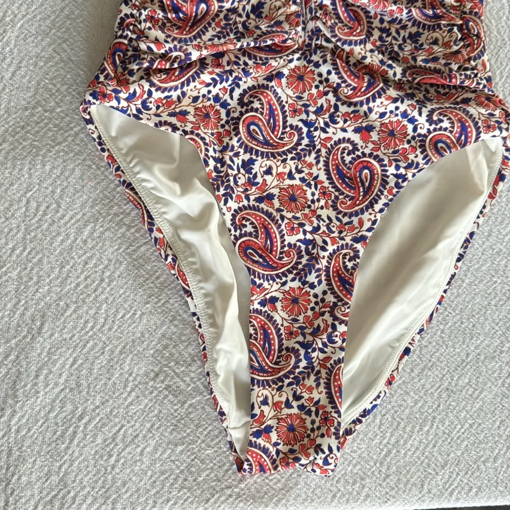 Veronica Beard Hazina Paisley Ruched One-Piece Swimsuit, Medium, $328 - Image 11