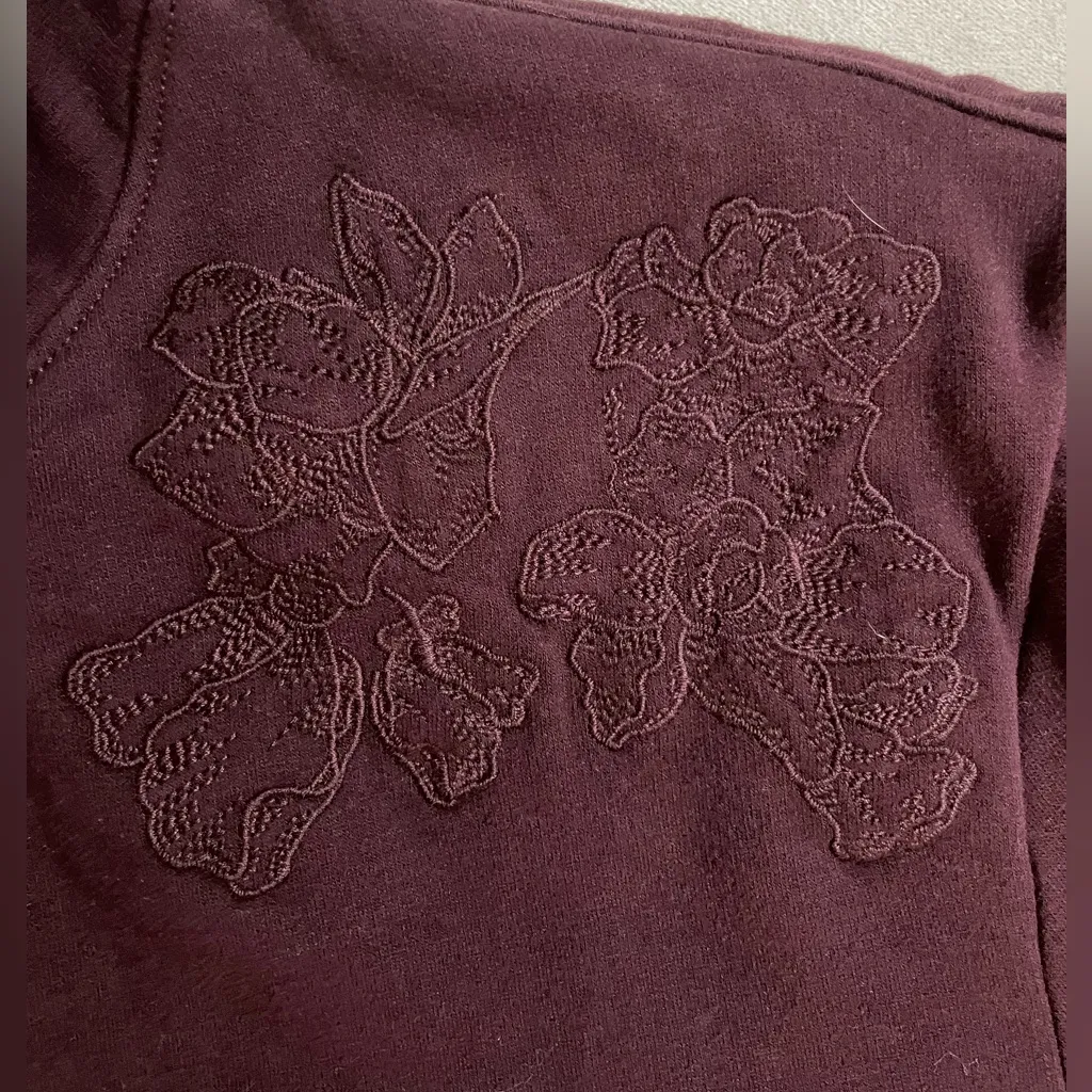 Athleta NWT Retroplush Sweatshirt Hoodie Alya Floral Purple Size S - Image 8