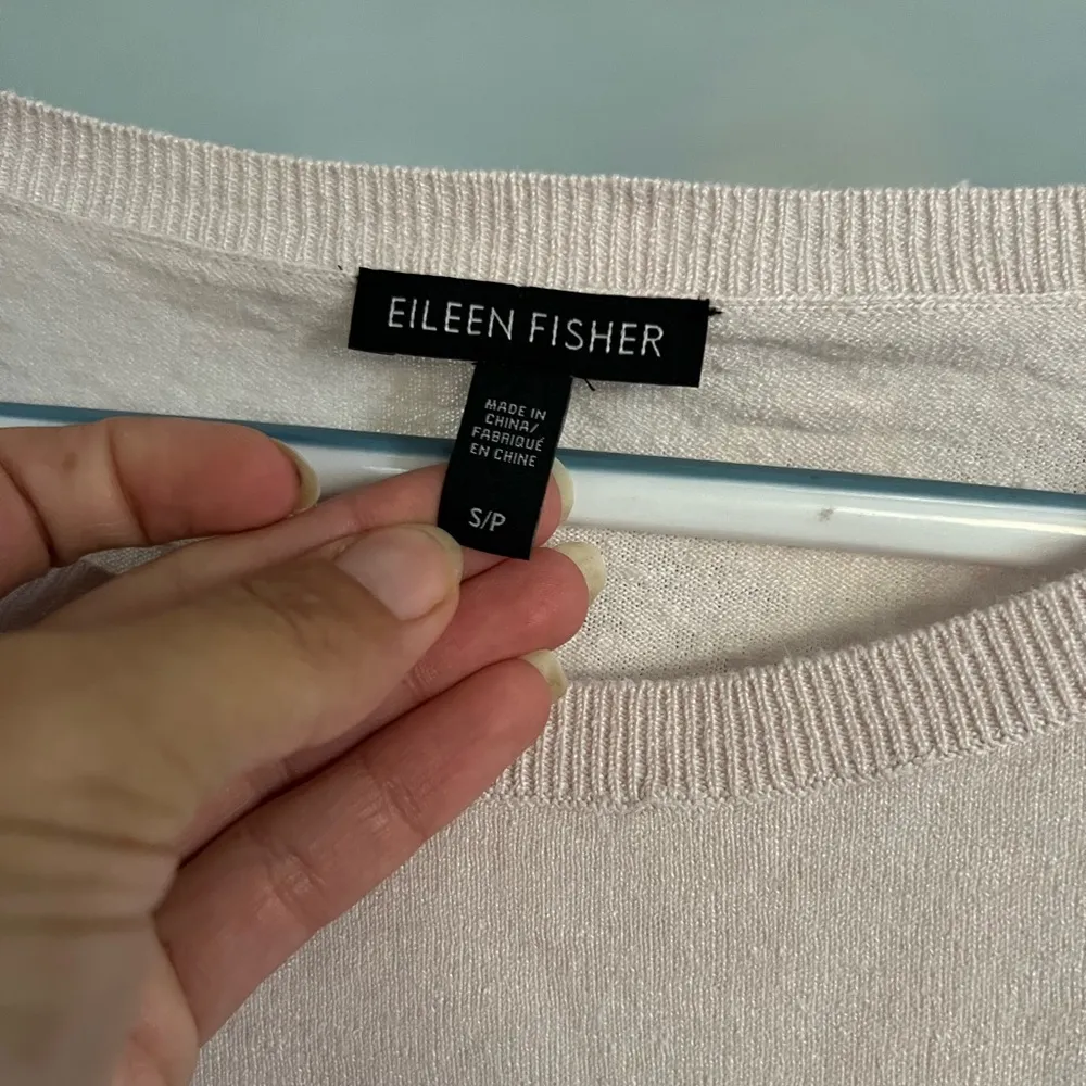 87% Organic Linen Eileen Fisher Long Sleeve Shirt (size: S/P) - Image 3