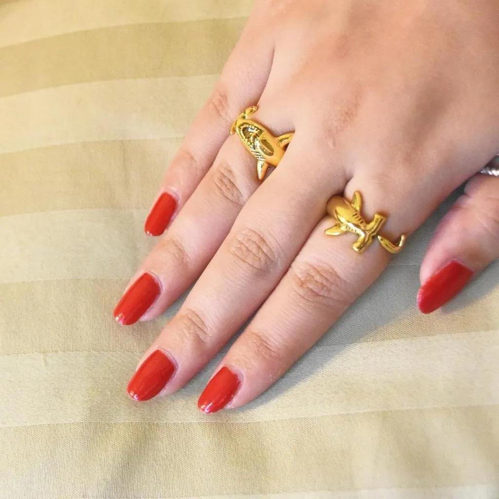 Gold Hammerhead Shark Ring - Image 7