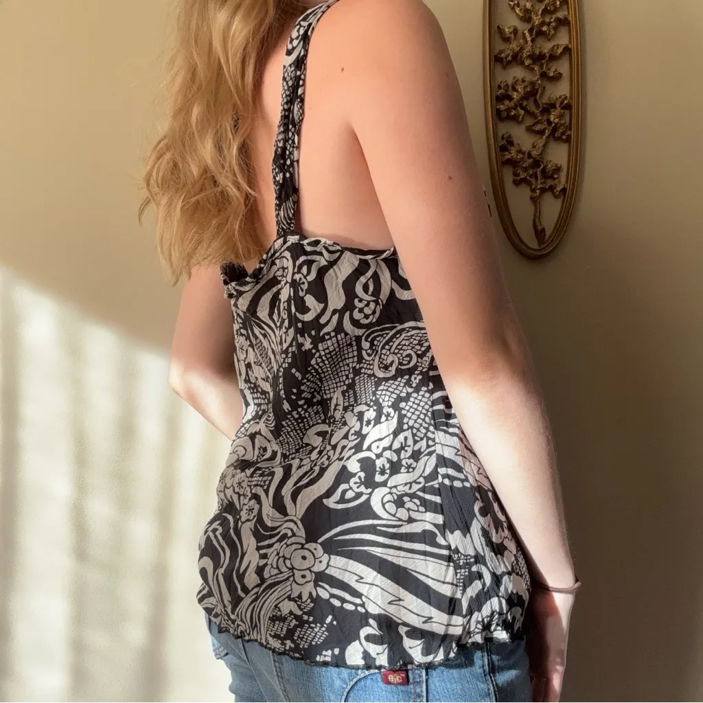 Apt. 9 Black and White Flowy Tank Top - Image 7